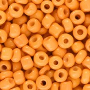 Glas rocailles kralen 6/0 (4mm) Amber orange